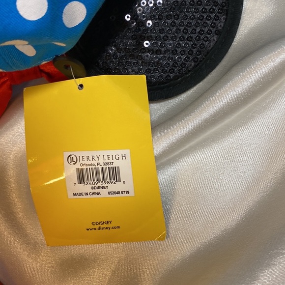 NWT Disney Minnie Mouse PARK Cap with Sequenced EARS! Blue/White Polka Dots💙❤️ - Picture 8 of 11